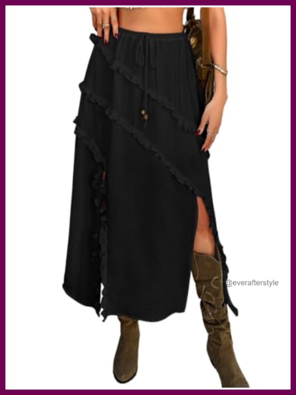 EHSUYAB Women's Maxi Skirt Western Cowgirl Renaissance Festival